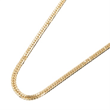 JEWELRY Double 6 side Flat link chain necklace 18KYG Yellow Gold Used unisex