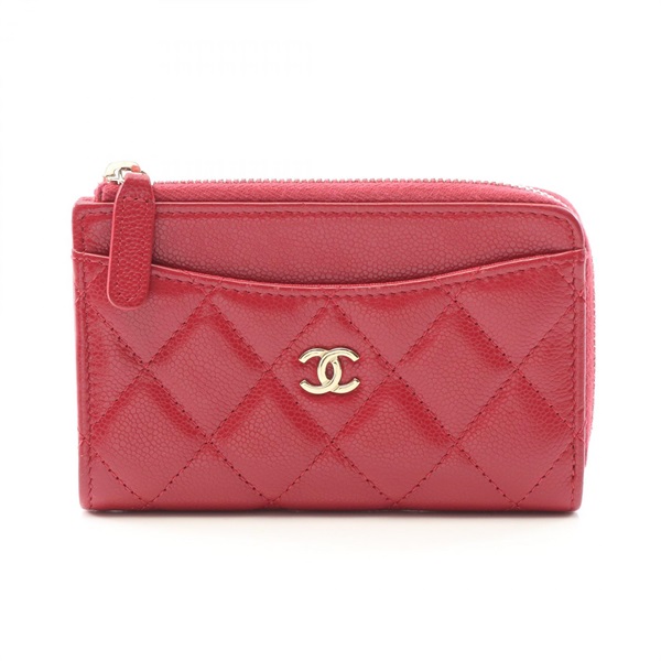 CHANEL Matelasse coin case purse AP3179 Calfskin magenta Used Women GHW COCO CC