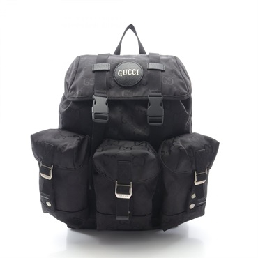 GUCCI Off the Grid Backpack Bag 626160 Nylon Leather Black Used Mens
