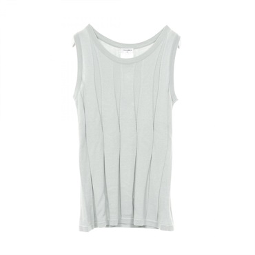 CHANEL Tank Top P43351K04403 Cotton Green Size 36 Used Women