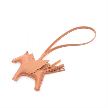 HERMES Rodeo Pegasus PM charm Agneau milo leather Brown Gold Used Women K