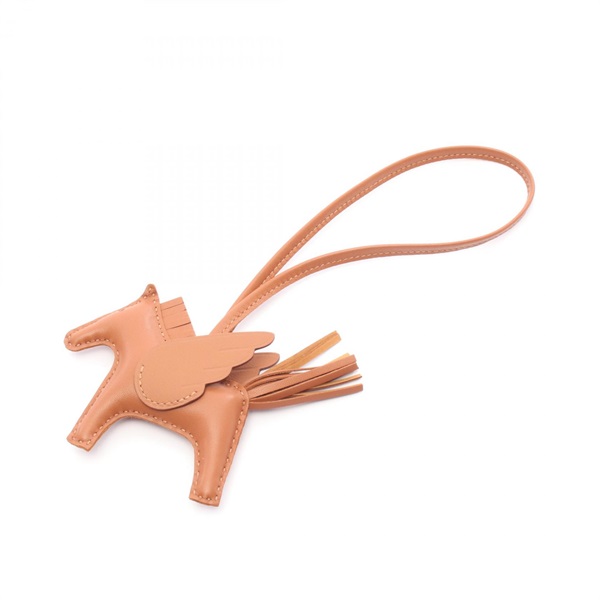 HERMES Rodeo Pegasus PM charm Agneau milo leather Brown Gold Used Women K