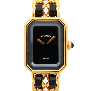 CHANEL Premiere M Wrist Watch H0001 Quartz Gold Plated leather Used Women