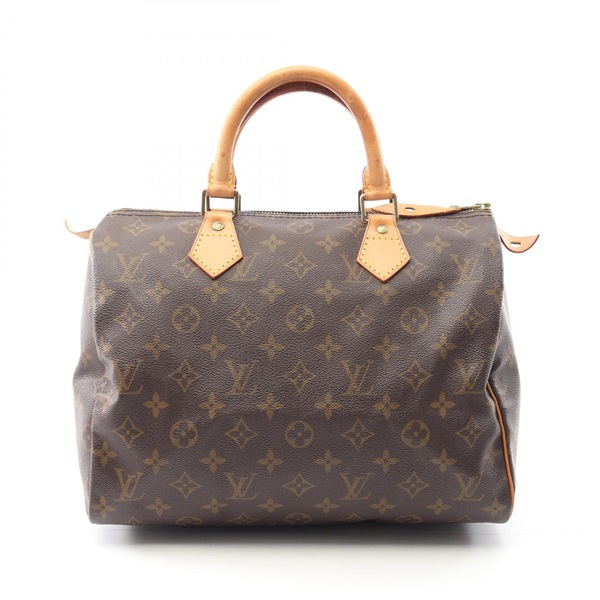 LOUIS VUITTON Speedy 30 Handbag M41526 Monogram canvas leather Brown Used Women