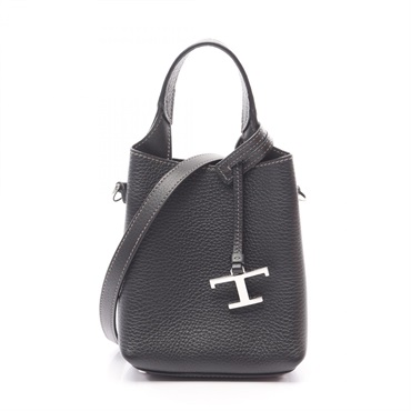 TOD'S T Timeless Micro Shoulder Handbag XBWAPAT9000QRIB999 leather Black Used