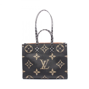 LOUIS VUITTON On-the-go GM Shoulder Tote Bag M44674 Monogram Jungle Used Women