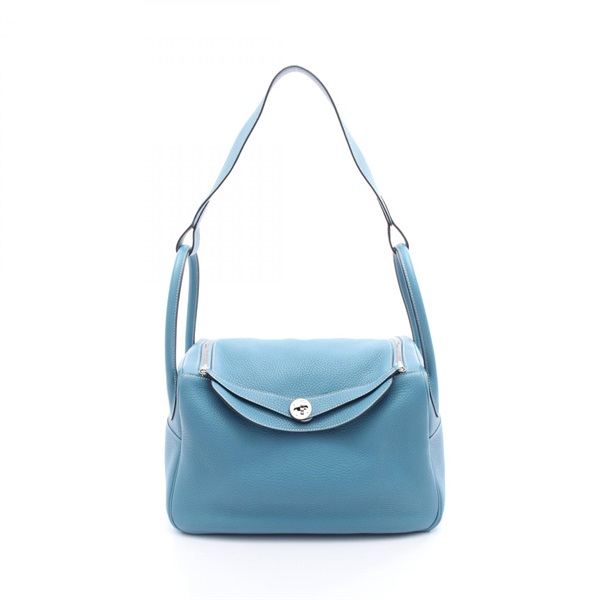 HERMES Lindy 34 Shoulder Bag Clemence leather Blue jean Used Women R SHW