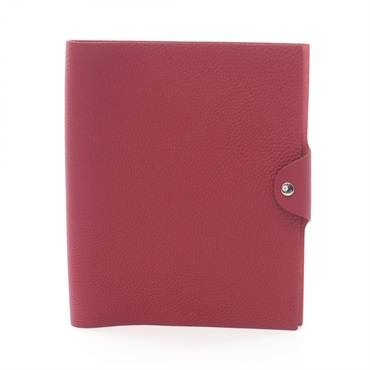 HERMES Ulysses MM Notebook cover Togo leather Red Ruby Used unisex T SHW