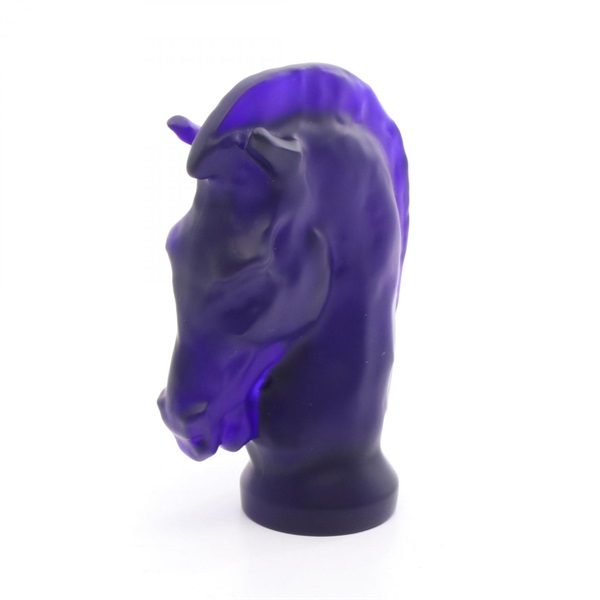 SAINT LOUIS JEU SATIN-FINISHED DARK BLUE KNIGHT paperweight Glass unisex