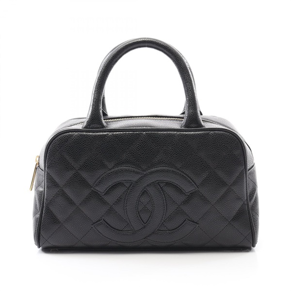CHANEL Matelasse Handbag A20996 Calfskin Black GHW Used Women CC Logo