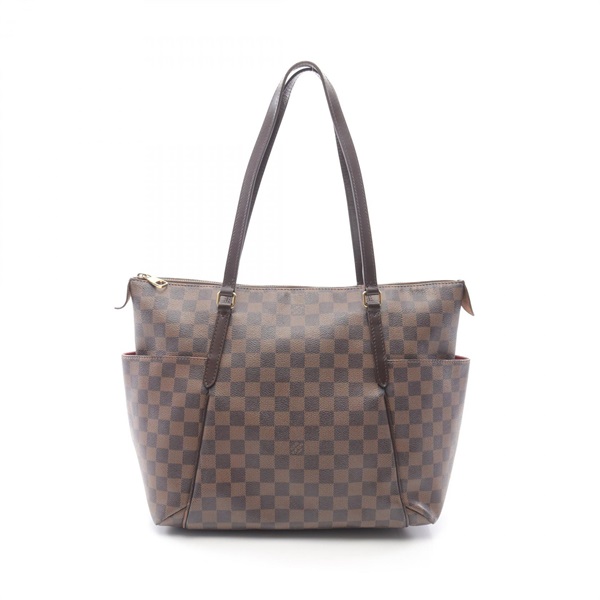 LOUIS VUITTON Totally MM Tote Bag N41281 Damier canvas leather Ebene Used Women