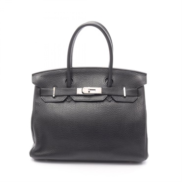 HERMES Birkin 30 Handbag Togo leather Black Used Women L SHW