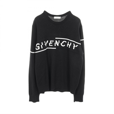 GIVENCHY Pullover Sweater Knit wool Black Size XXL Used Mens
