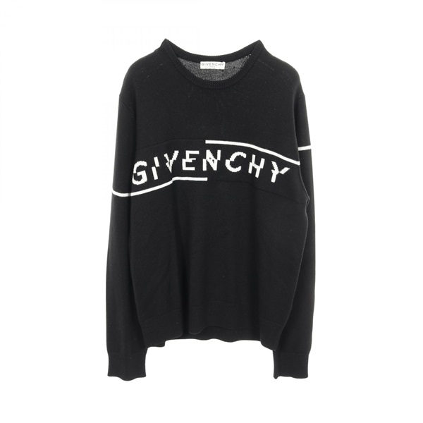 GIVENCHY Pullover Sweater Knit wool Black Size XXL Used Mens