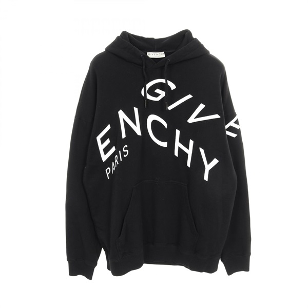 GIVENCHY Hoodie XL size sweatshirt pullover cotton Black White Used mens