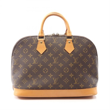 LOUIS VUITTON Alma PM Tote Handbag M51131 Monogram canvas Brown leather Used LV