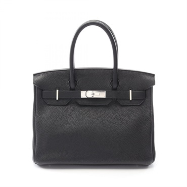 HERMES Birkin 30 Handbag A Togo leather SHW Black Used Women