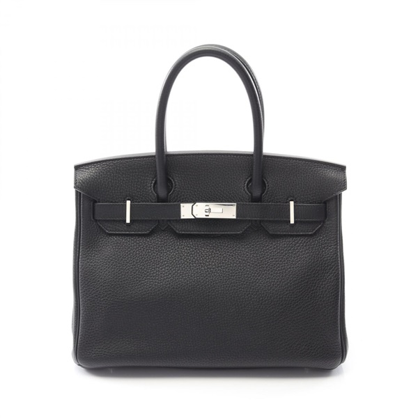 HERMES Birkin 30 Handbag A Togo leather SHW Black Used Women