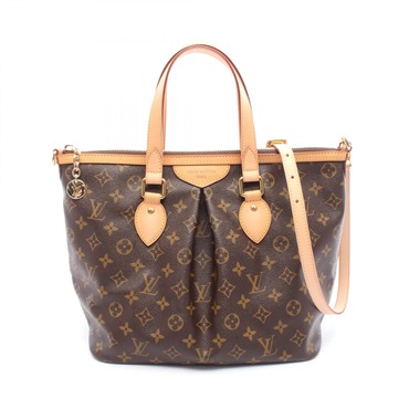 LOUIS VUITTON Palermo PM Shoulder Tote Handbag M40145 Monogram canvas Used Women