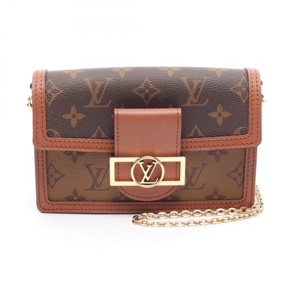 LOUIS VUITTON Portefeuille Daufine Chain Shoulder Bag M68746 Monogram Reverse LV