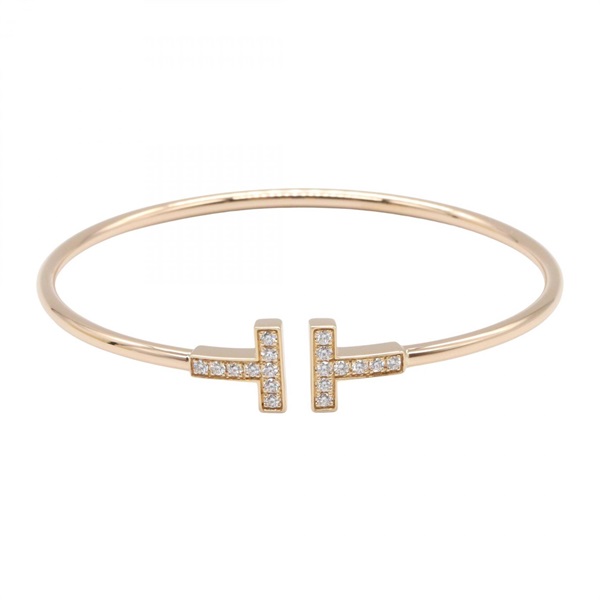 TIFFANY＆CO T-wire Diamond Bracelet 18KPG Pink Rose Gold Used Women