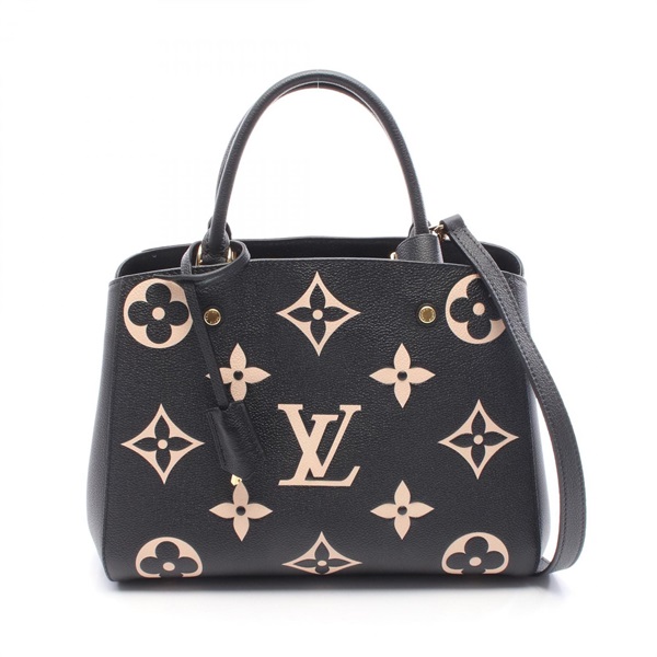 LOUIS VUITTON Montaigne MM Shoulder Handbag M45499 Monogram empreinte leather LV