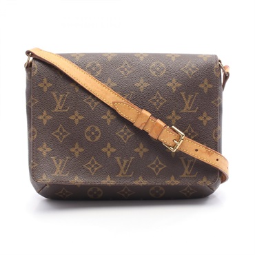 LOUIS VUITTON Musette Tango short Shoulder Bag M51257 Monogram canvas Brown Used