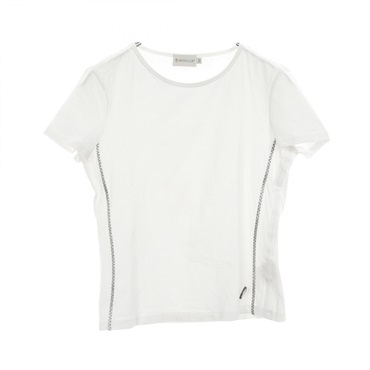 MONCLER T-shirt #XS short sleeves cotton White Used Women