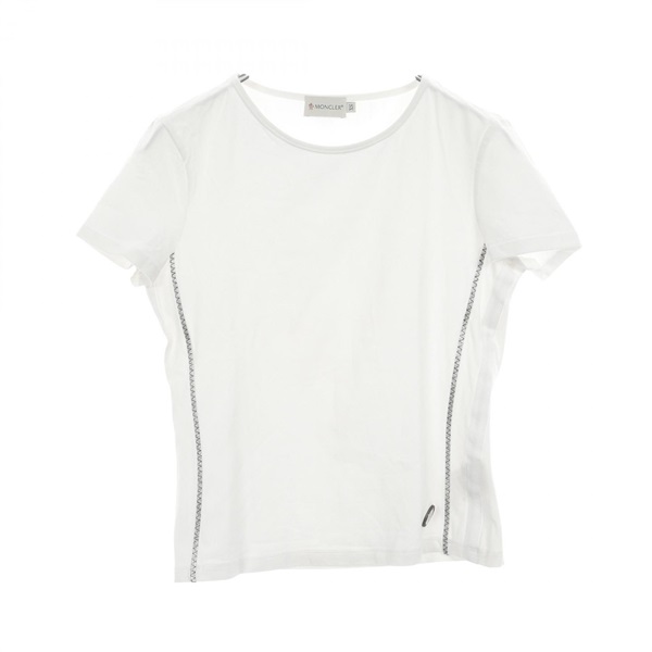 MONCLER T-shirt #XS short sleeves cotton White Used Women