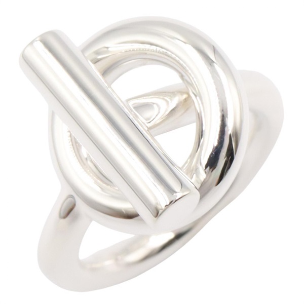 HERMES Echape MM Ring Silver925 Silver Used Women US size 5.25 #50