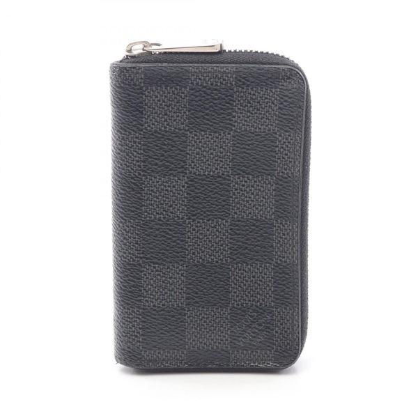 LOUIS VUITTON Zippy coin purse around wallet N63076 damier graphite Used mens LV