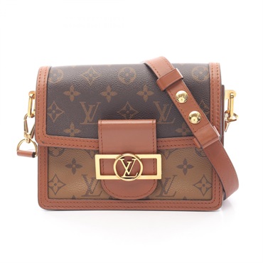 LOUIS VUITTON Dauphine MINI Shoulder Bag M44580 Monogram reverse leather Used LV