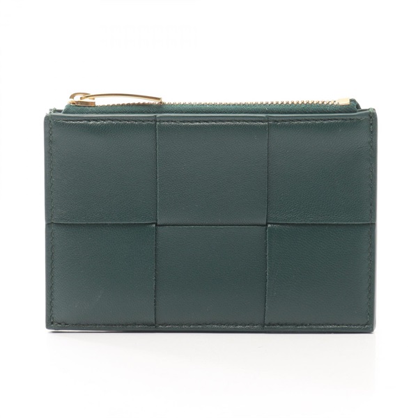 BOTTEGA VENETA Cassette zipper coin purse wallet 765460VCQC43049 leather Green