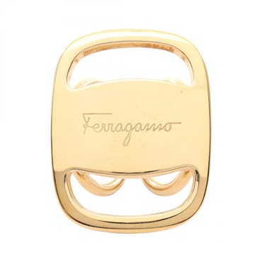 Salvatore Ferragamo Vara Scarf ring holder Gold Plated Used Women
