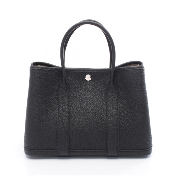 HERMES Garden party TPM Tote Handbag Negonda leather Black SHW Used