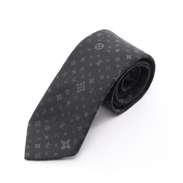 LOUIS VUITTON Monogram Stars Tie M78020 silk wool Black Used mens