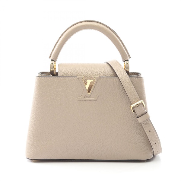 LOUIS VUITTON Capucine BB Shoulder Handbag M94634 Taurillon leather Galet Used