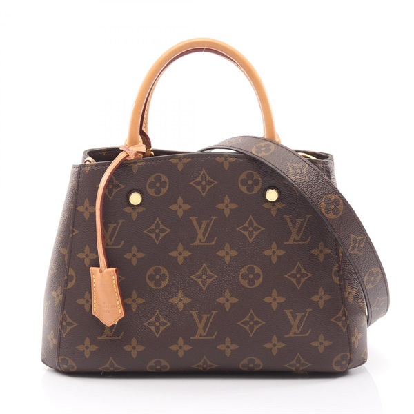 LOUIS VUITTON Montaigne BB Shoulder Handbag M41055 Monogram canvas Brown Used LV