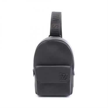 LOUIS VUITTON Pilot Sling Waist Crossbody Bag M23736 leather Black Used mens LV