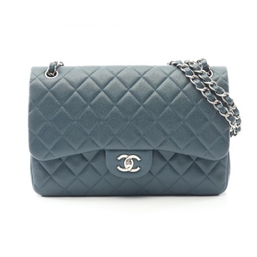 CHANEL Deca Matelasse 30 Classic Large W Flap Shoulder Bag A58600 leather Used