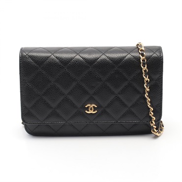 CHANEL Matelasse Chain Shoulder Crossbody Bag AP0250 leather Black GHW Used CC