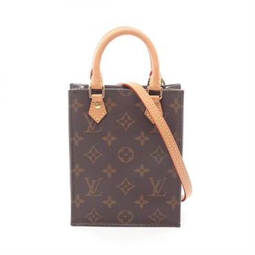 LOUIS VUITTON Petit Sac Plat Crossbody Handbag M69442 Monogram canvas Used Women
