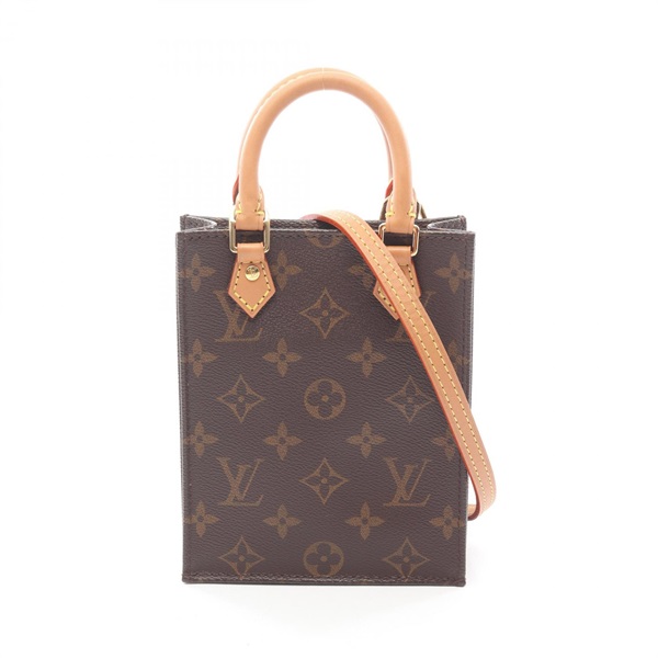 LOUIS VUITTON Petit Sac Plat Crossbody Handbag M69442 Monogram canvas Used Women