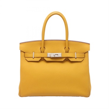 HERMES Birkin 30 Handbag Togo leather Yellow Jaune Ampoule Used Women SHW B
