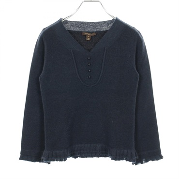 LOUIS VUITTON knitwear Sweater RW0524 Wool Mohair Navy Used Women size S