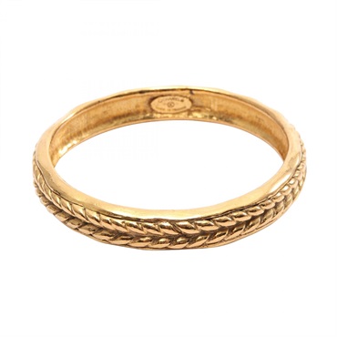 CHANEL Bangle Bracelet 20.5cm Gold Plated Used Women