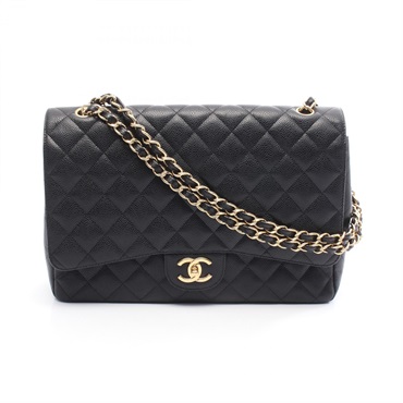 CHANEL Jumbo Matelasse 34 Shoulder Bag A47600 Grained calfskin Black Used GHW CC
