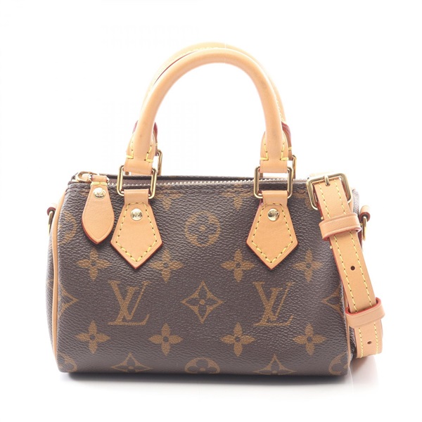 LOUIS VUITTON Nano Speedy Crossbody Handbag M81085 Monogram canvas leather Used