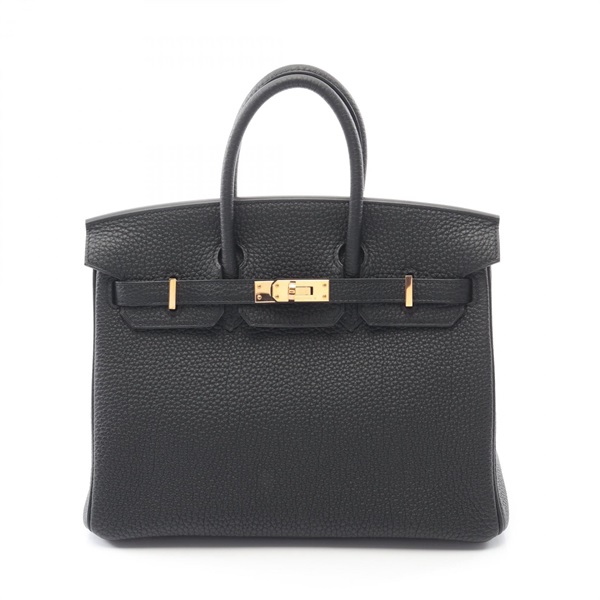 HERMES Birkin 25 Handbag Togo leather U Black RG PGHW Used Women
