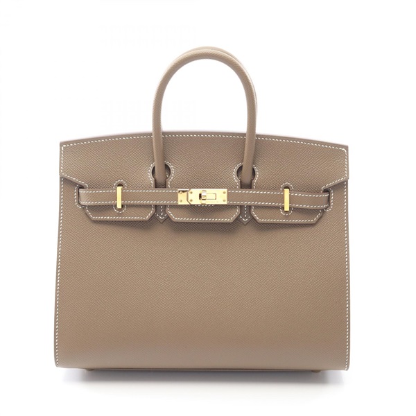 HERMES Birkin Sellier 25 Handbag Z Epsom leather Etoupe Grey Used Women GHW